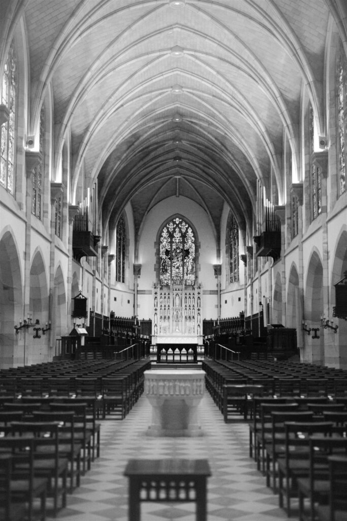 Cathedral wedding venue in East Tennessee.