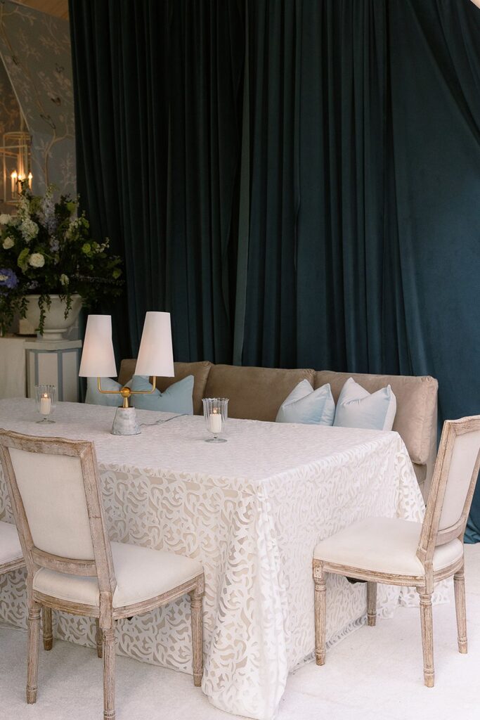 Luxury tablescape at MS tent wedding.