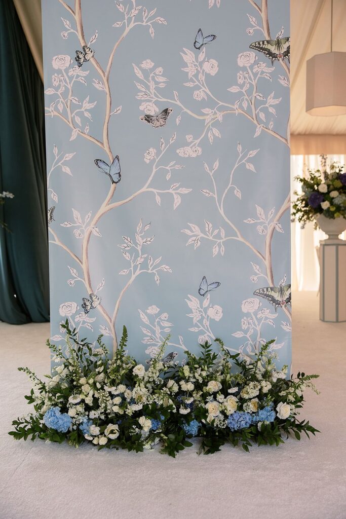 Custom fabric for luxury tent wedding in MS.