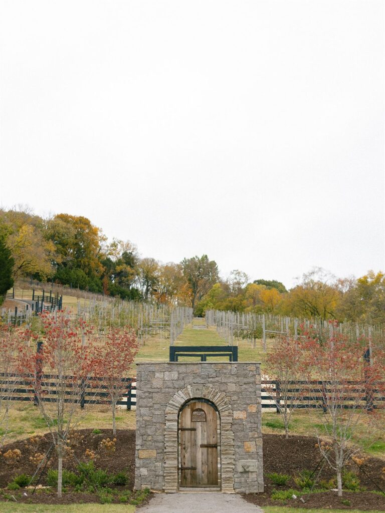 Outdoor wedding ceremony venue at Southall Farm and Inn